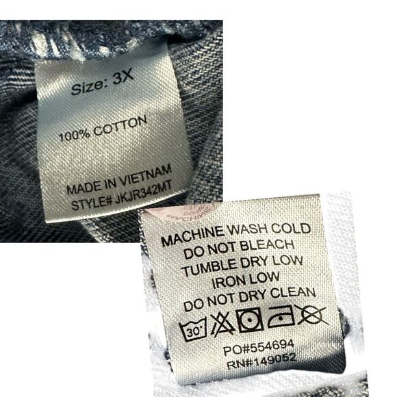 Fashion Nova 2 PC Lone Pine Cropped Bolero Denim Jacket & Maxi Skirt SZ 3X/2X - Picture 11 of 16